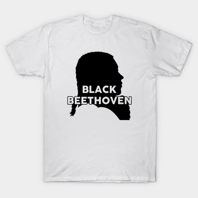 Black Beethoven T-Shirt by karutees